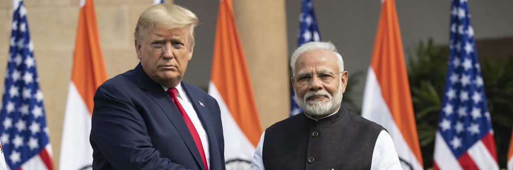 US-Präsident Donald Trump und Narendra Modi, Premierminister von Indien.