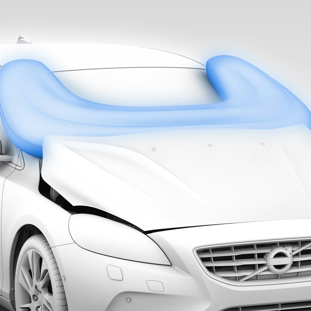 So funktioniert der Fußgänger-Airbag.