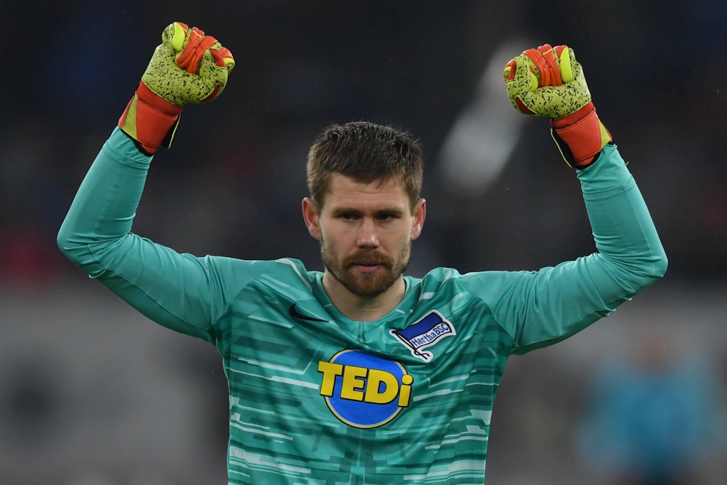 Hertha-Torhüter Thomas Kraft half seinem Team im schwersten Moment. 
