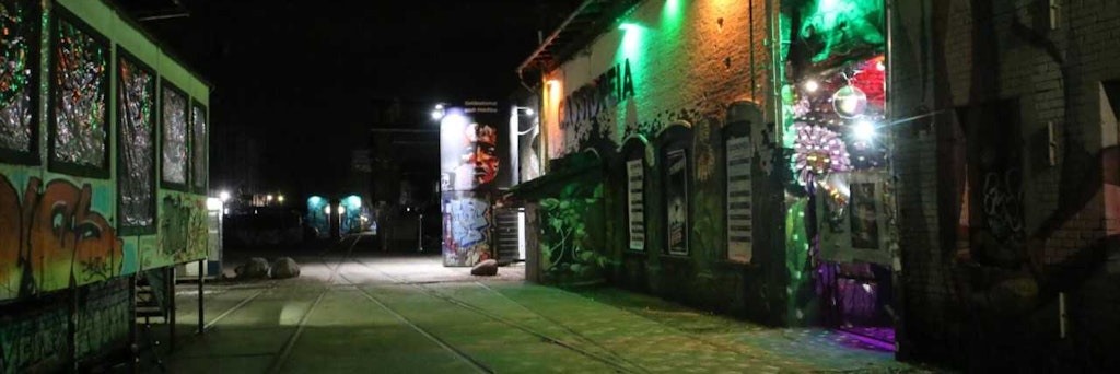 Nichts los auf dem RAW-Gelände in Friedrichshain.