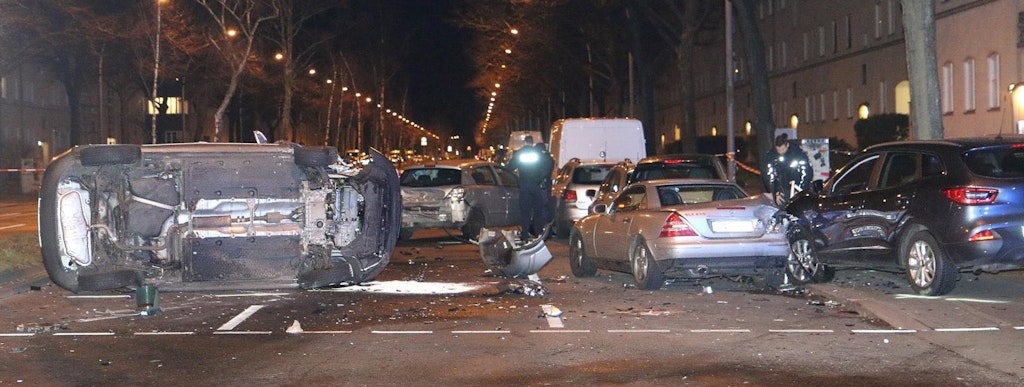 Der Ort der Verwüstung. Den Fahrern drohen Haftstrafen.