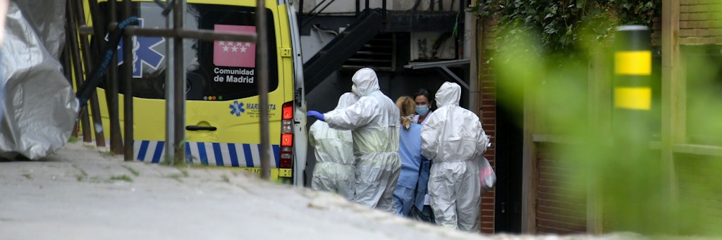 Patienten werden in Madrid derzeit immer öfter auch in Hotels untergebracht.