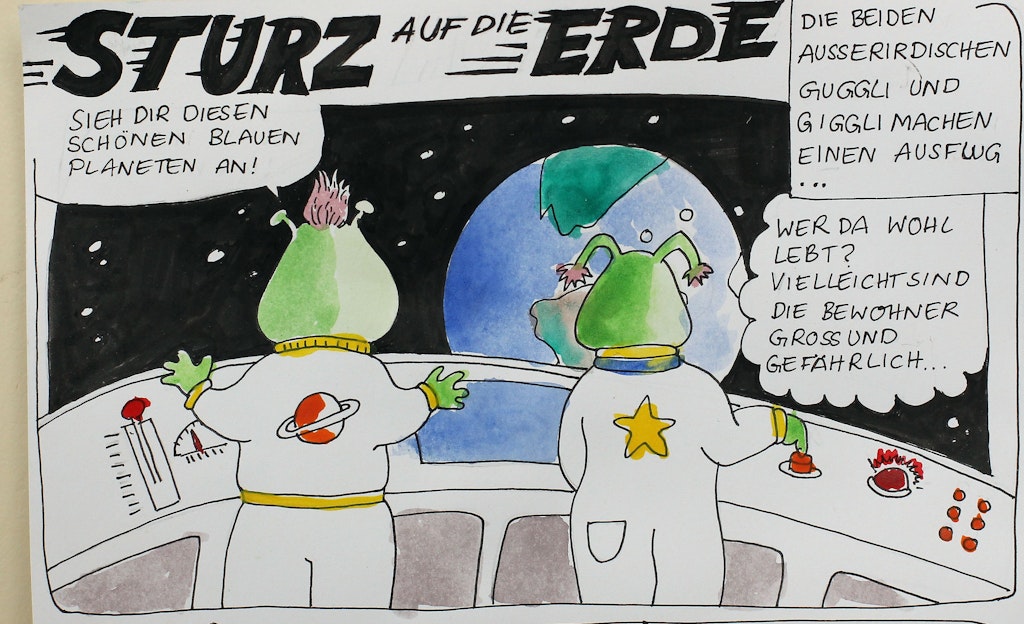 Zu Hause Ton kneten oder ein Comic zeichnen ist besser als die achte Trickfilm- Folge.