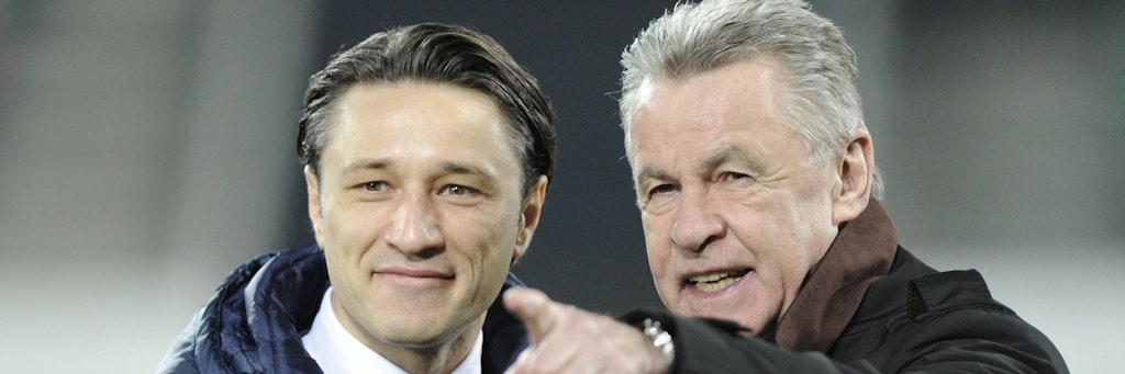 Zwei die sich gut verstehen und gegenseitig wert schätzen: Niko Kovac (.l) und Altmeister Ottmar Hitzfeld.