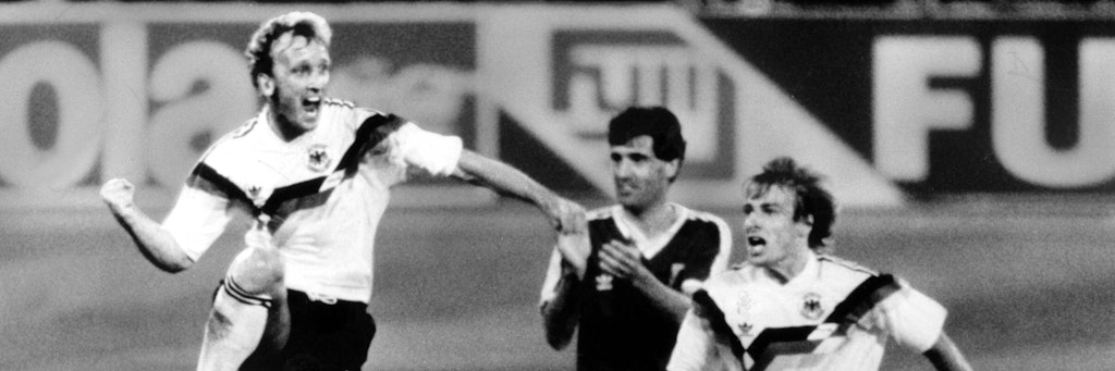 Andy Brehme und Jügen Klinsmann zu aktiven Zeiten.