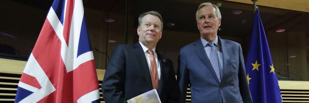 EU-Verhandlungsführer Michel Barnier und der britische Chefunterhändler David Frost 