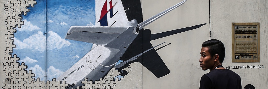 Ein Wandbild in Malaysia erinnert an das unheimliche Verschwinden des Fluges MH370.