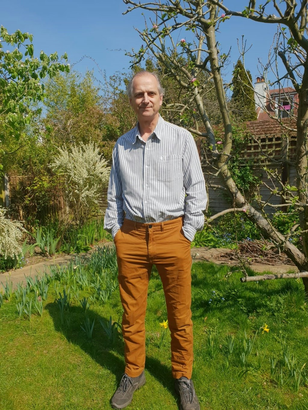 Colin Greenstreet kann wenigstens den Garten seines Hauses im Norden Londons nutzen.