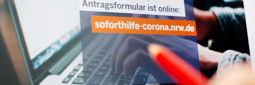 Internetseite des Wirtschaftsministeriums NRW.
