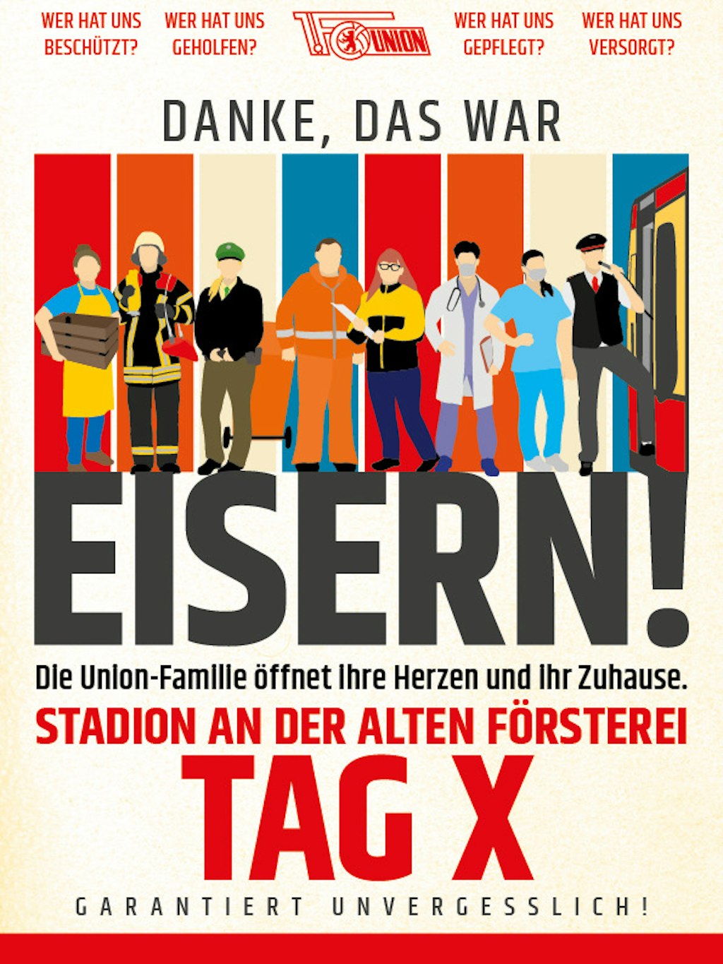 Das Plakat zum Event: Union plant ein großes Dankeschön-Fest für die Helden der Corona-Krise, wenn diese erst einmal überstanden ist,