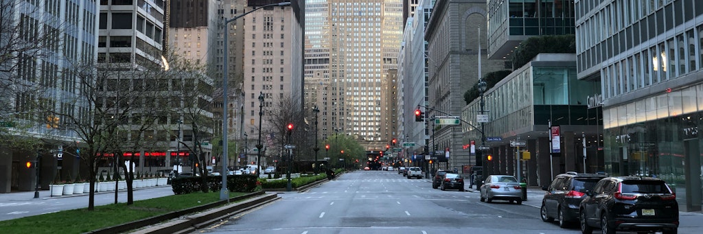 Kaum Autos auf der Straße: Vor Corona wäre das in Manhattan nicht möglich gewesen.