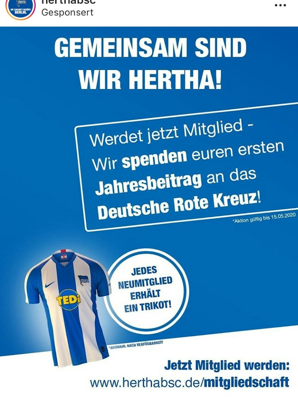 Das Plakat zur Aktion: Mitglied werden und Gutes tun.