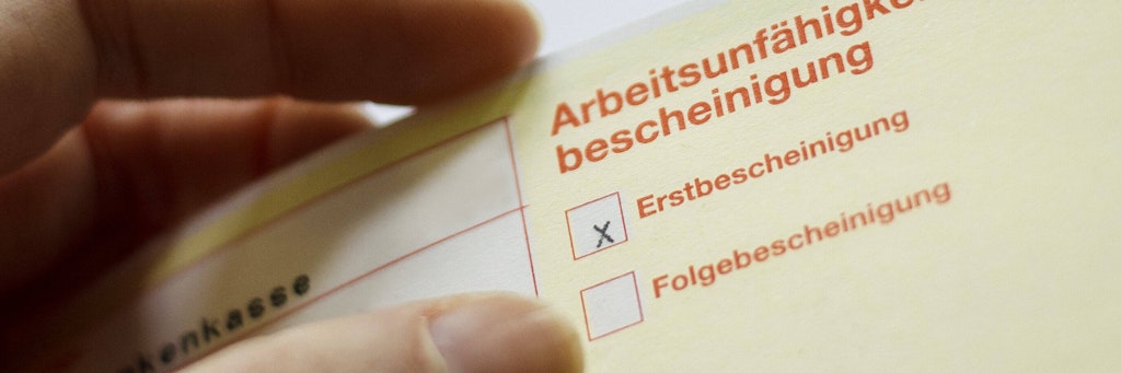 Eine Krankschreibung (Symbolbild).