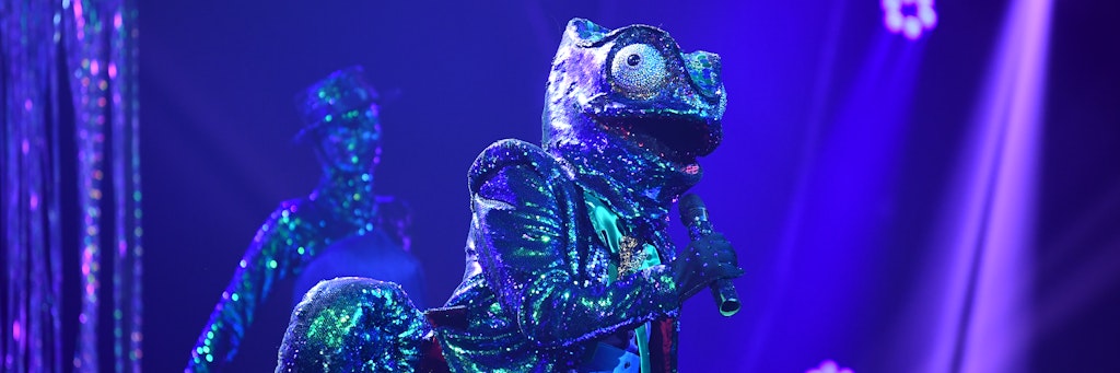 Die Figur «Das Chamäleon» steht in der Prosieben-Show «The Masked Singer» auf der Bühne. 