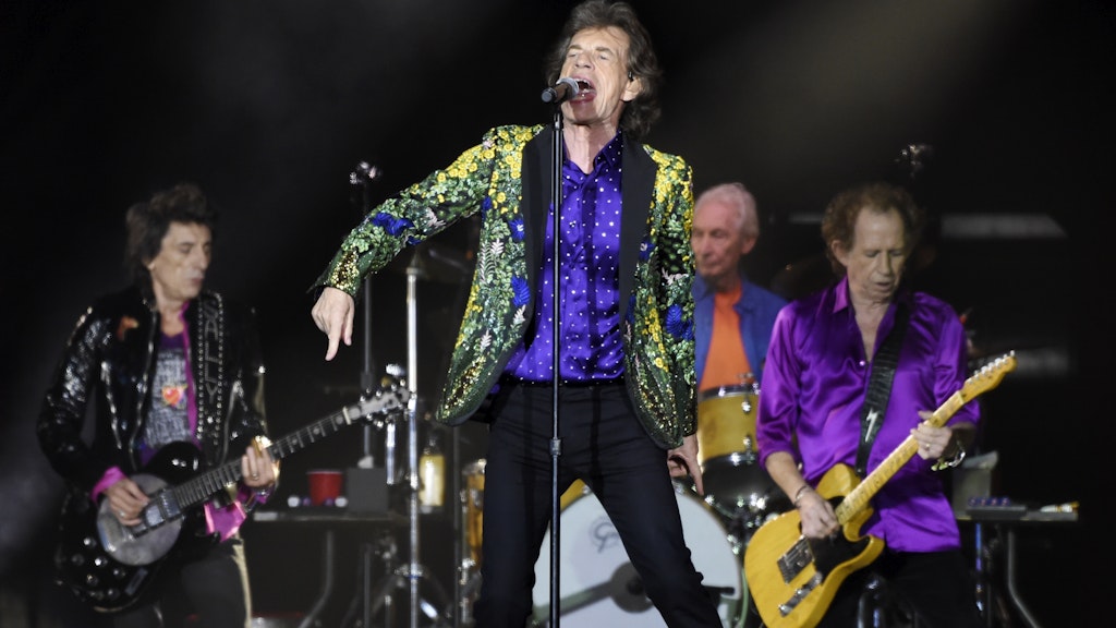 Die Rolling Stones mit Frontmann Mick Jagger bei einem Konzert im August vergangenen Jahres in Pasadena. 