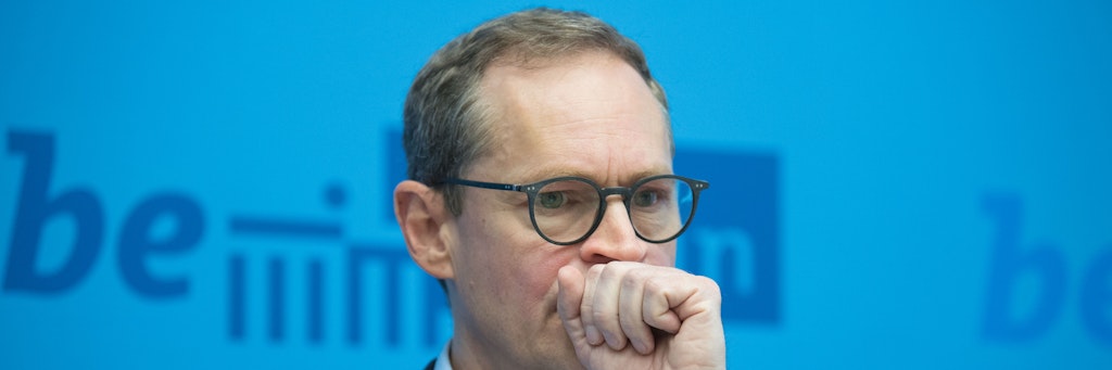 Berlin Regierender Michael Müller besuchte am Freitag die Charité.