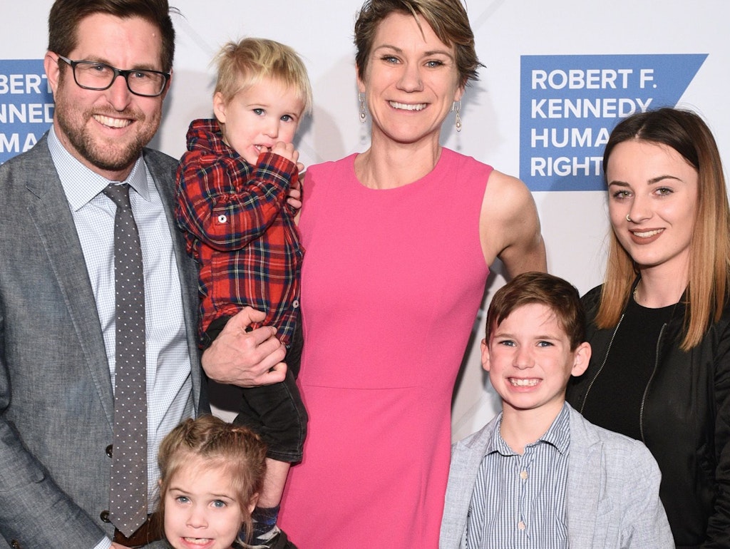 David McKean, Maeve Kennedy Townsend Mckean und ihre Kinder (Sohn Gideon 2. v.r.)