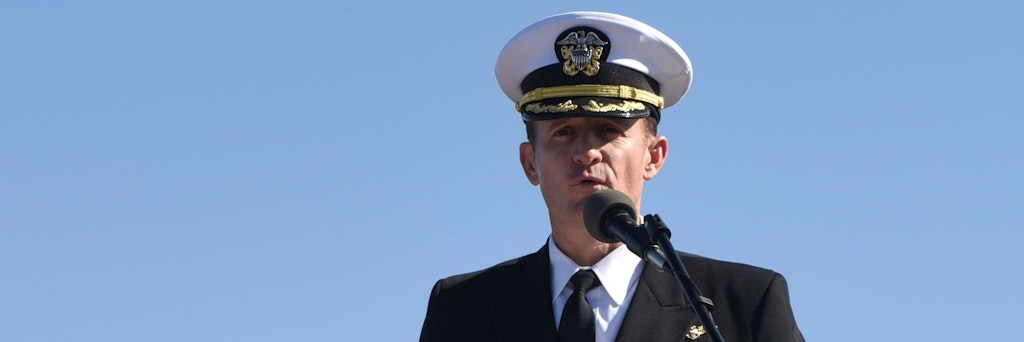 Kapitän Brett Crozier auf dem Flugzeugträger "USS Theodore Roosevelt".