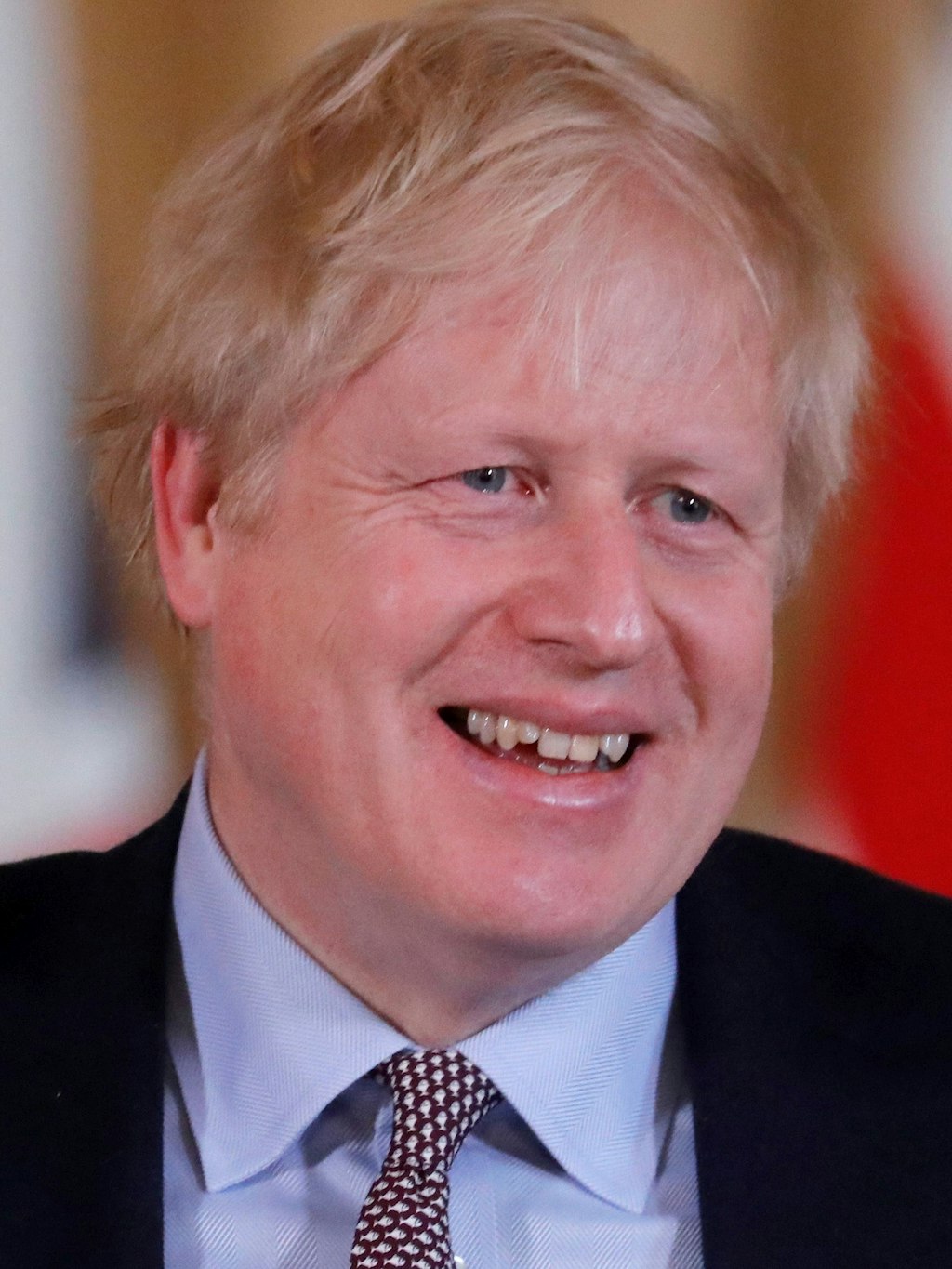 Boris Johnson am 3. März – rosig, fröhlich und kerngesund.