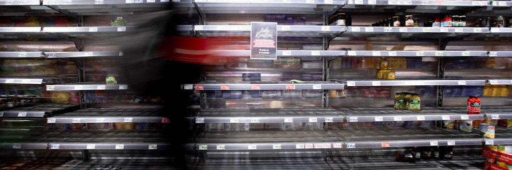 Die Männer wollten im Supermarkt keine Schutzmaske tragen.