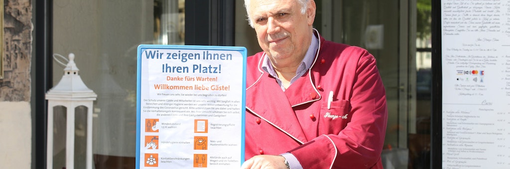 Mario Geladini betreibt in Pankow das Restaurant Firenze. 