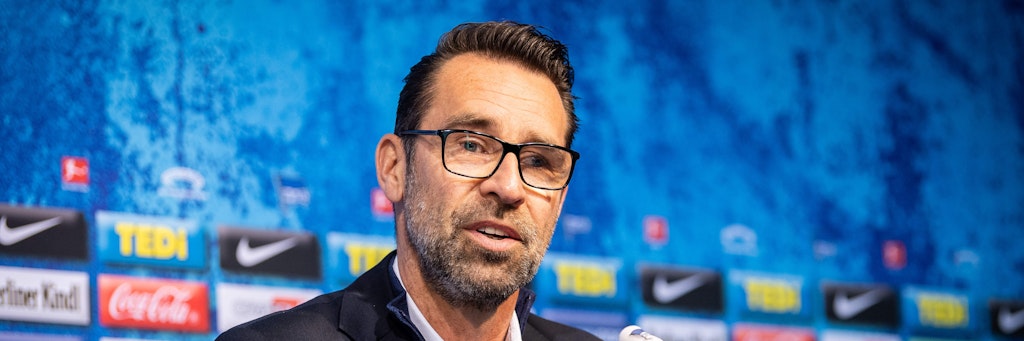 Hertha-Manager Michael Preetz sieht den 1. FC Union auf Augenhöhe.