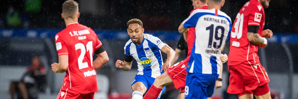 Matheus Cunha trifft für Hertha BSC zum 2:0.