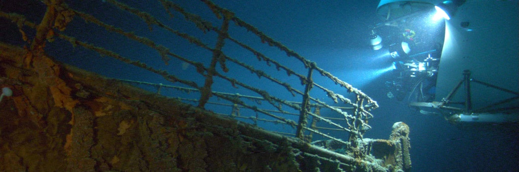 Für den Dokumentarfilm „Geister der Titanic“ wurden mit Spezial-U-Booten spektakuläre Aufnahmen vom Schiffswrack gemacht.