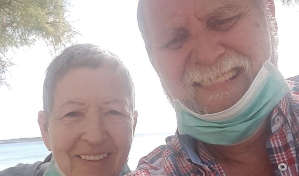 Das erste Selfie am Strand: Dagmar und Hans-Joachim Stiebenz.