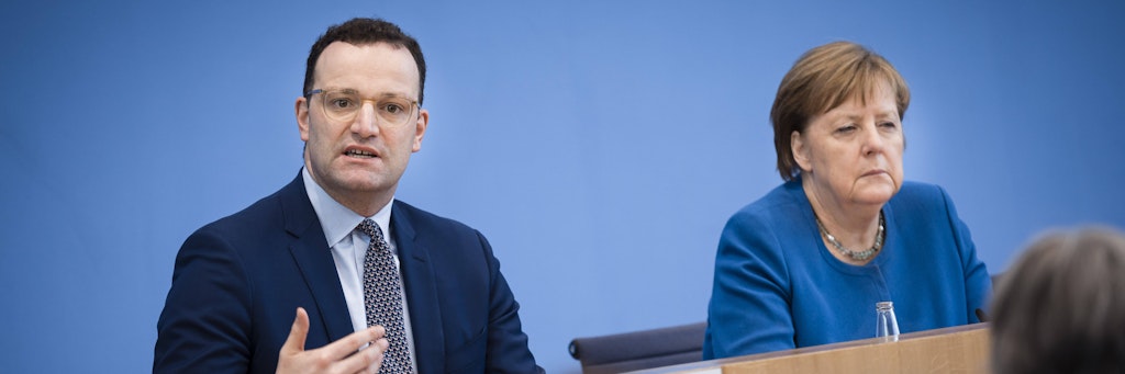 Bundeskanzlerin Angela Merkel und Bundesgesundheitsminister Jens Spahn.
