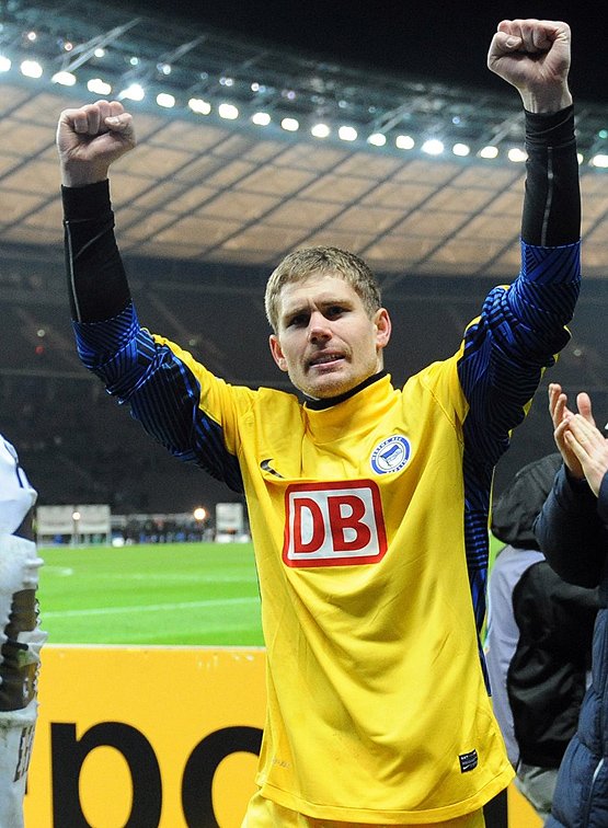 Herthas Bester in der Bundesliga-Hinrunde: Keeper Thomas Kraft kam auf 17 Einsätze. Sein KURIER-Notendurchschnitt: 2,41.