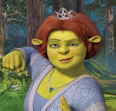 Platz 9: Prinzessin Fiona aus dem Trickfilm "Shrek"