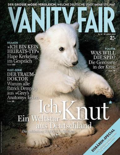 Knut auf dem Titel des inzwischen eingestellten Magazins „Vanity Fair“.