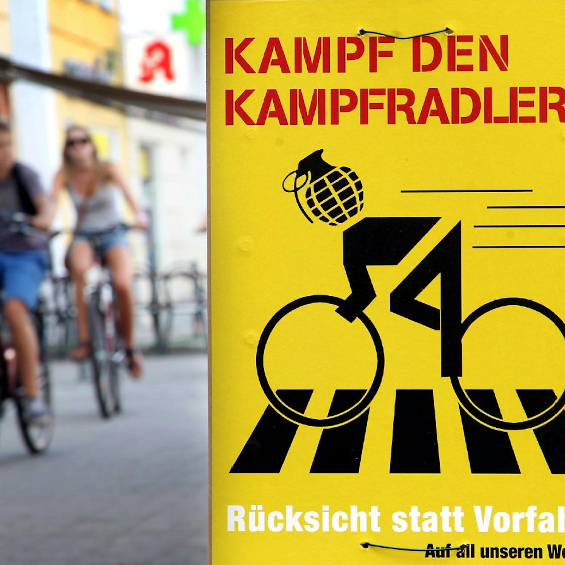 Hohes Bußgeld: Radler dürfen nicht auf den Bürgersteig!