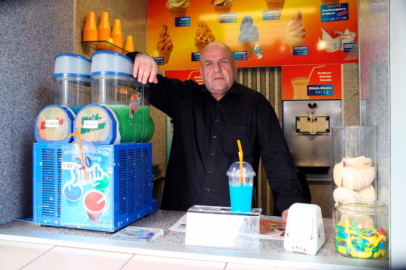 Eisverkäufer Michael Wehlitz kämpft weiter.
