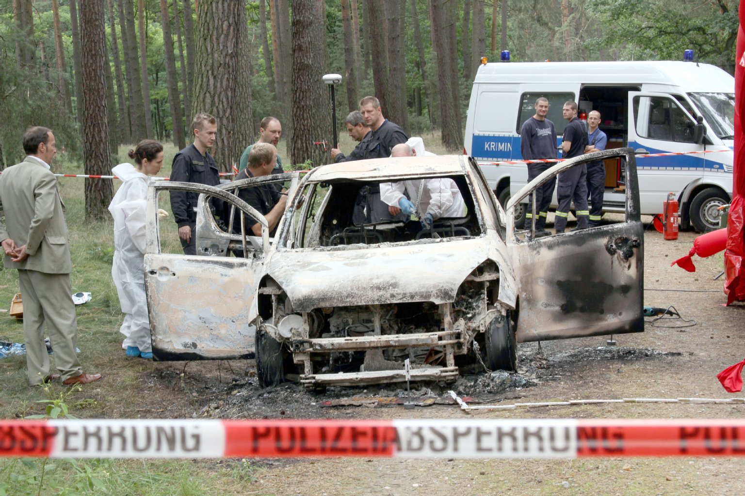 Horror-Fund in einem abgesperrten Waldstück bei Börnicke (Havelland)
