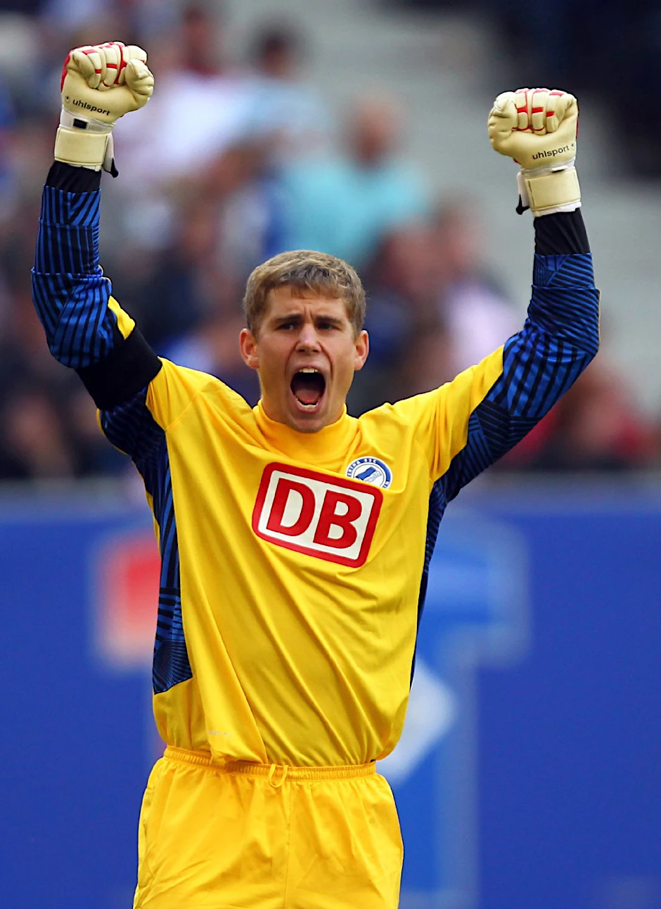 Hertha-Keeper Thomas Kraft will am Sonntag über ein erstes Zu-null jubeln.