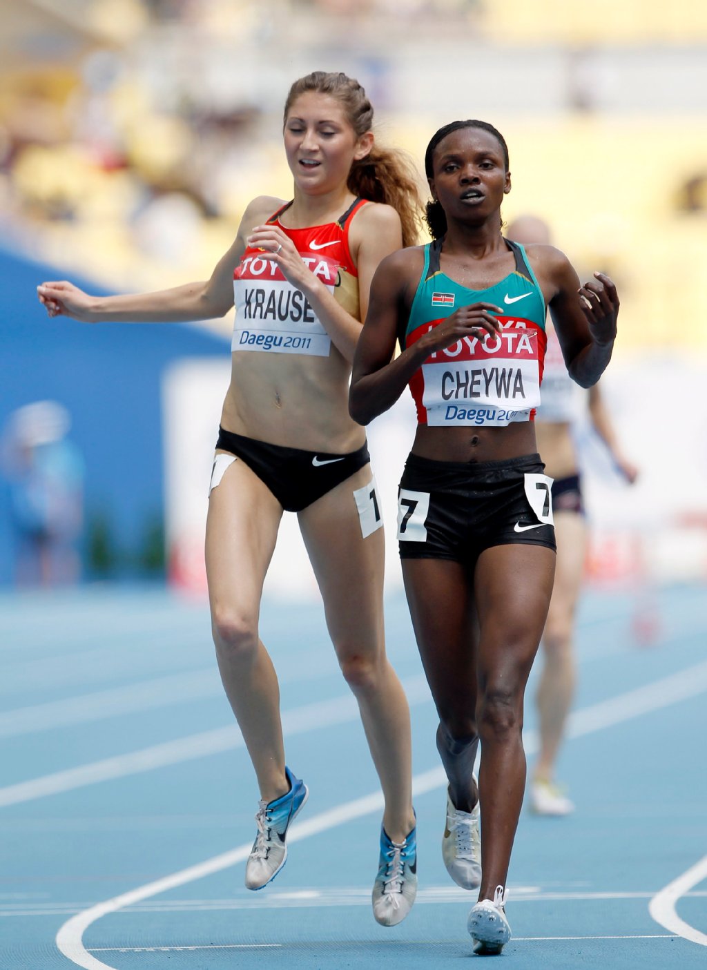 Gesa Krause (Deutschland) und Milcah Cheywa (Kenia)