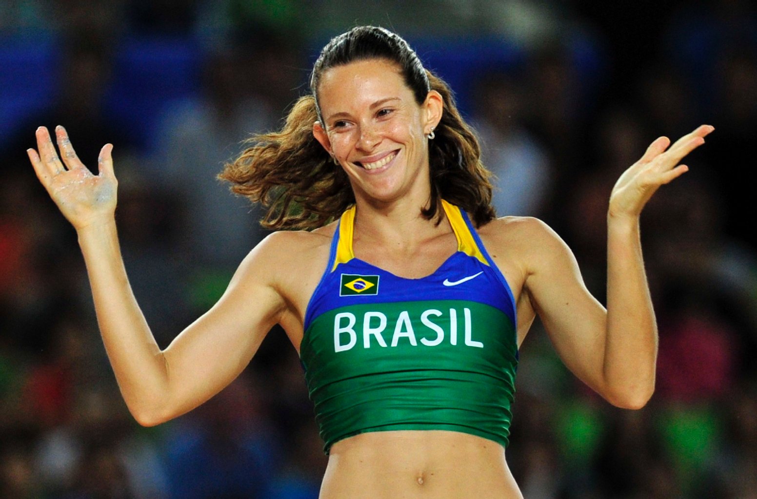 Gewann lächelnd den Stabhochsprung: Fabiana Murer aus Brasilien