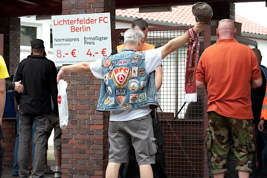 Keine Probleme gab es in Lichterfelde mit den Fans des BFC Dynamo.