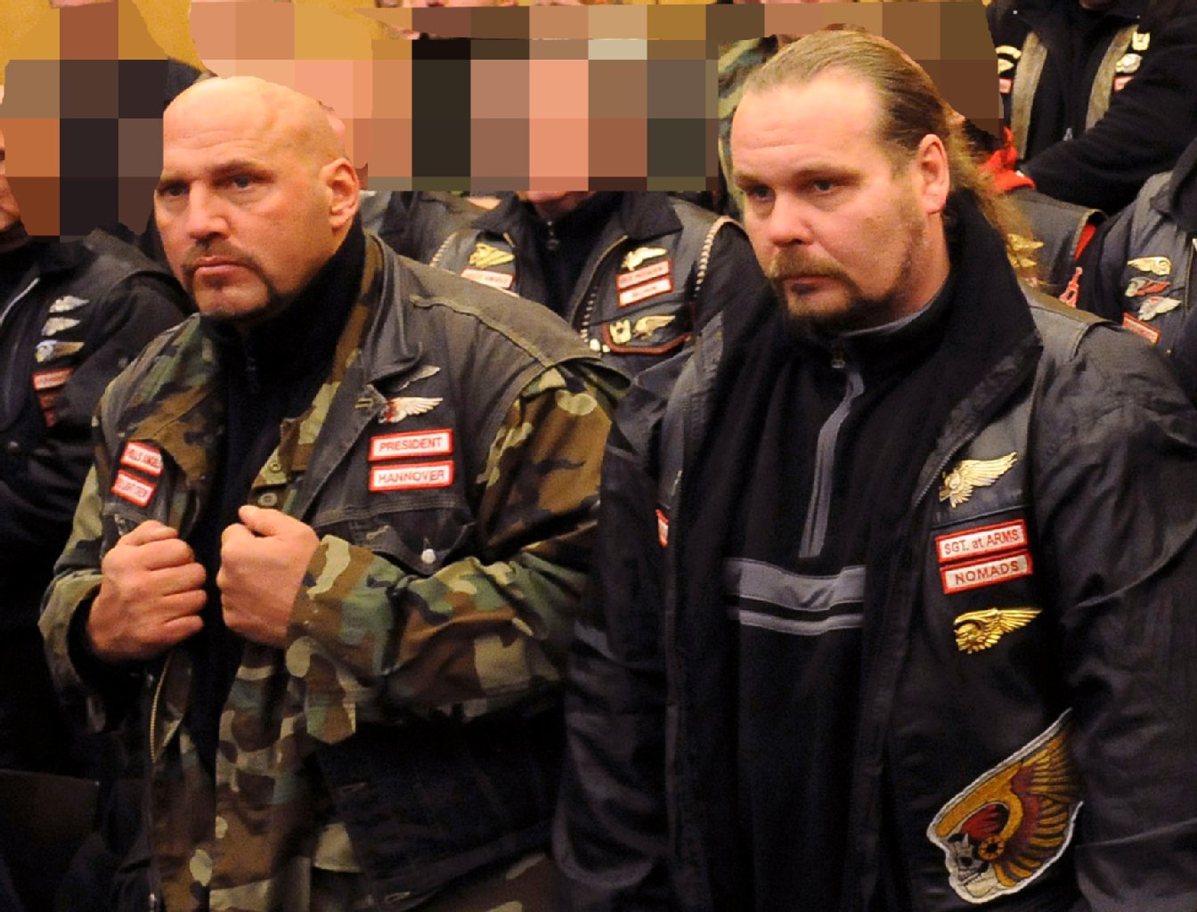 Hells-Angel-Oberboss Frank Hanebuth (l.) und André Sommer.