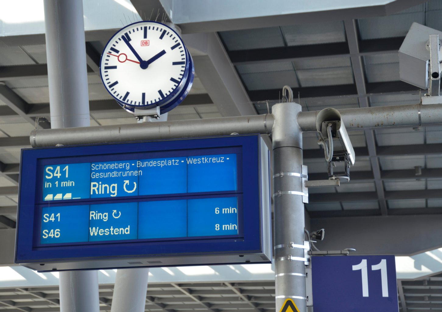 Die Kameras auf dem Bahnsteig