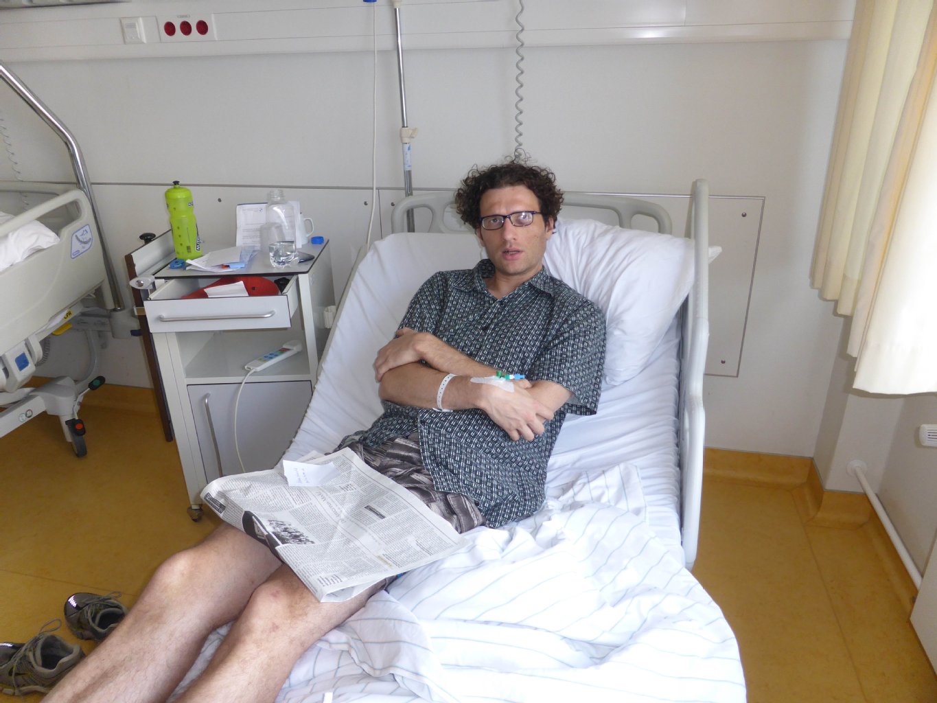 Bio-Techniker Lorenz D. (33) musste mit schweren Kopfverletzungen und Hämatomen ins Krankenhaus gebracht werden.