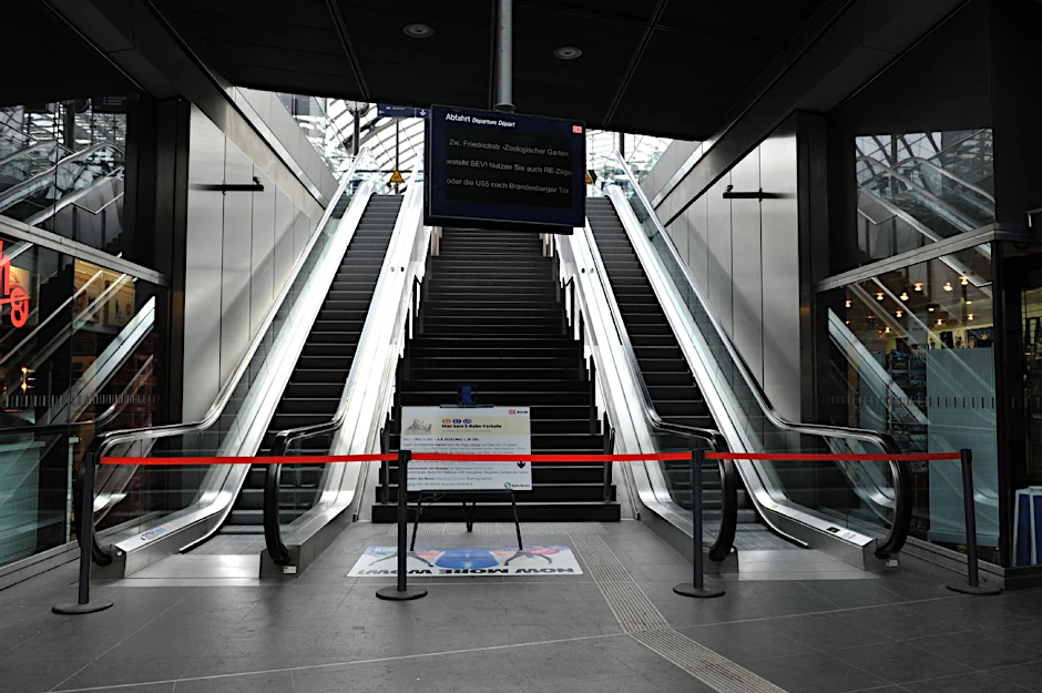Alle Räder stehen wegen Bauarbeiten still, wie hier am Hauptbahnhof.