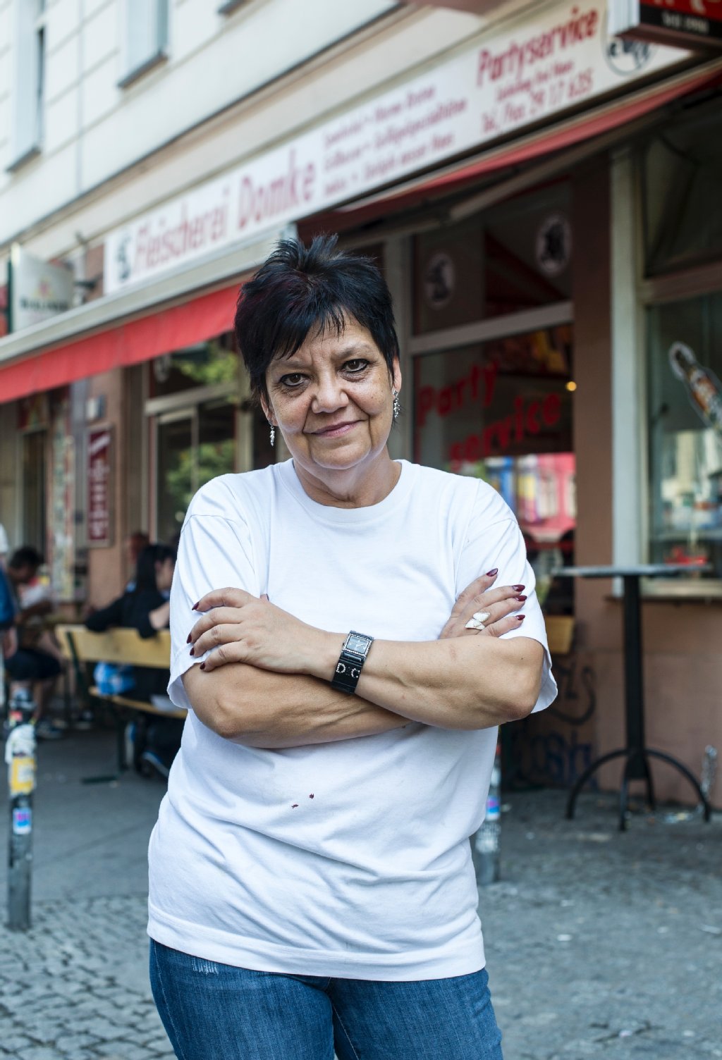 Marion Domke (57) von der Fleischerei Domke braucht Lieferflächen für ihren Partyservice. Sie sagt: „Es kann nicht sein, dass auf die Läden hier einfach keine Rücksicht genommen wird.“