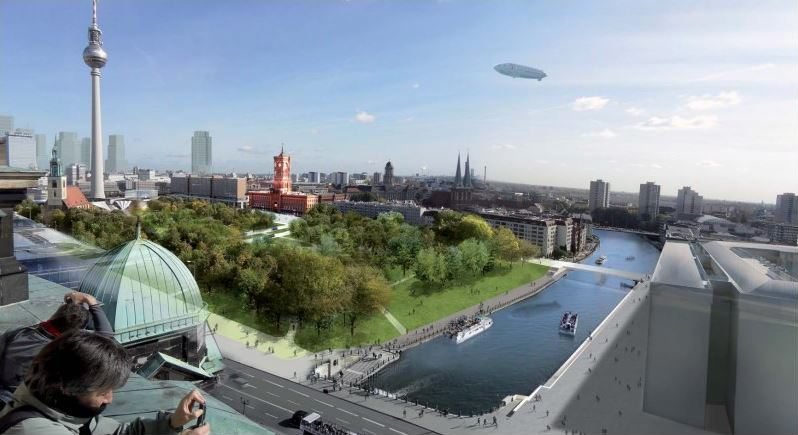 Ein Stadtpark würde das Gelände vor dem Roten Rathaus zu einer grünen Oase machen – nach Vorbild des New Yorker Central Park. Unter hohen Laubbäumen könnten sich Besucher auf weitläufigen Rasenflächen ausruhen. Ein Ausgleich zur sonst verkehrsreichen City Ost. Der neue Park würde 14 Hektar messen, also ungefähr groß wie 20 Fußballfelder sein.