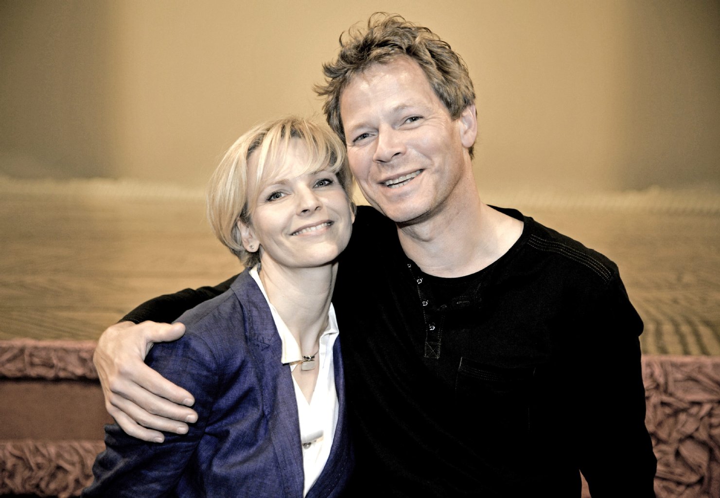Mit ihrem Ex und Pianisten Andreas Hartwig und ...
