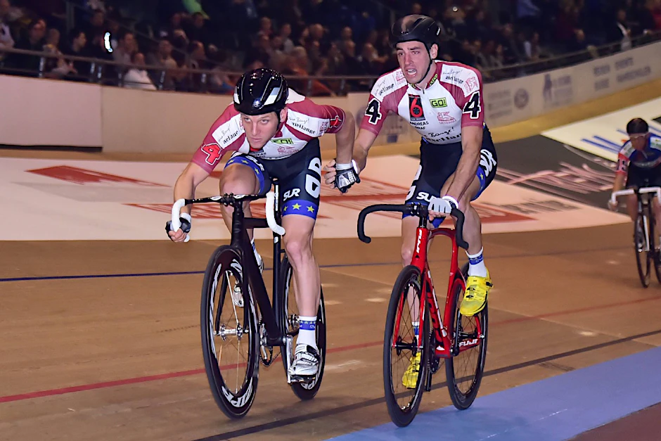 Andreas Müller (l.) beim Wechsel mit Partner Andreas Graf.