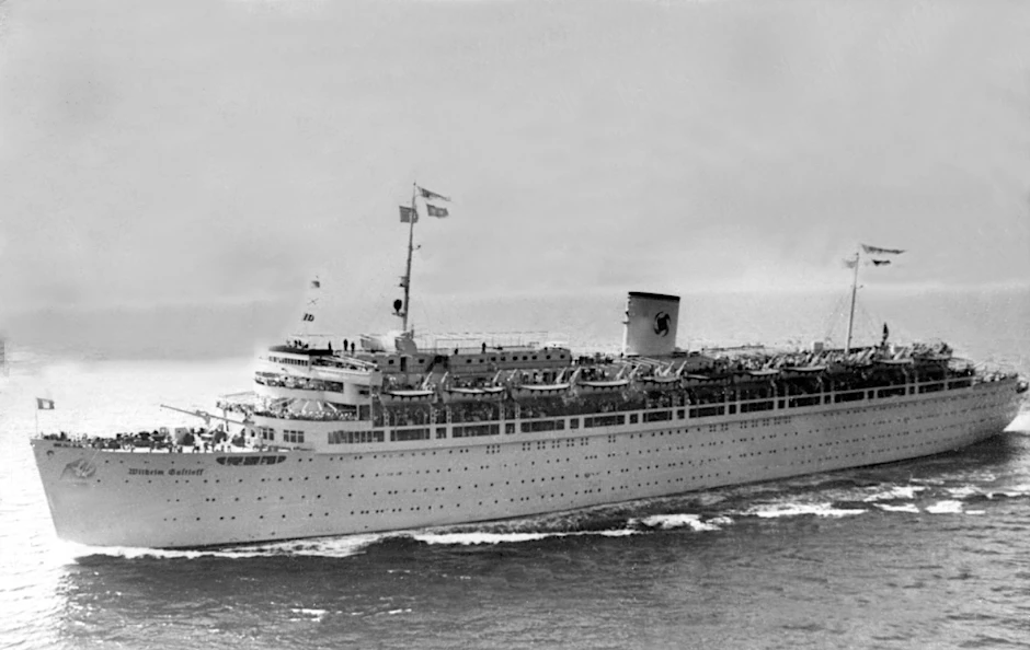 Die «Wilhelm Gustloff» auf hoher See