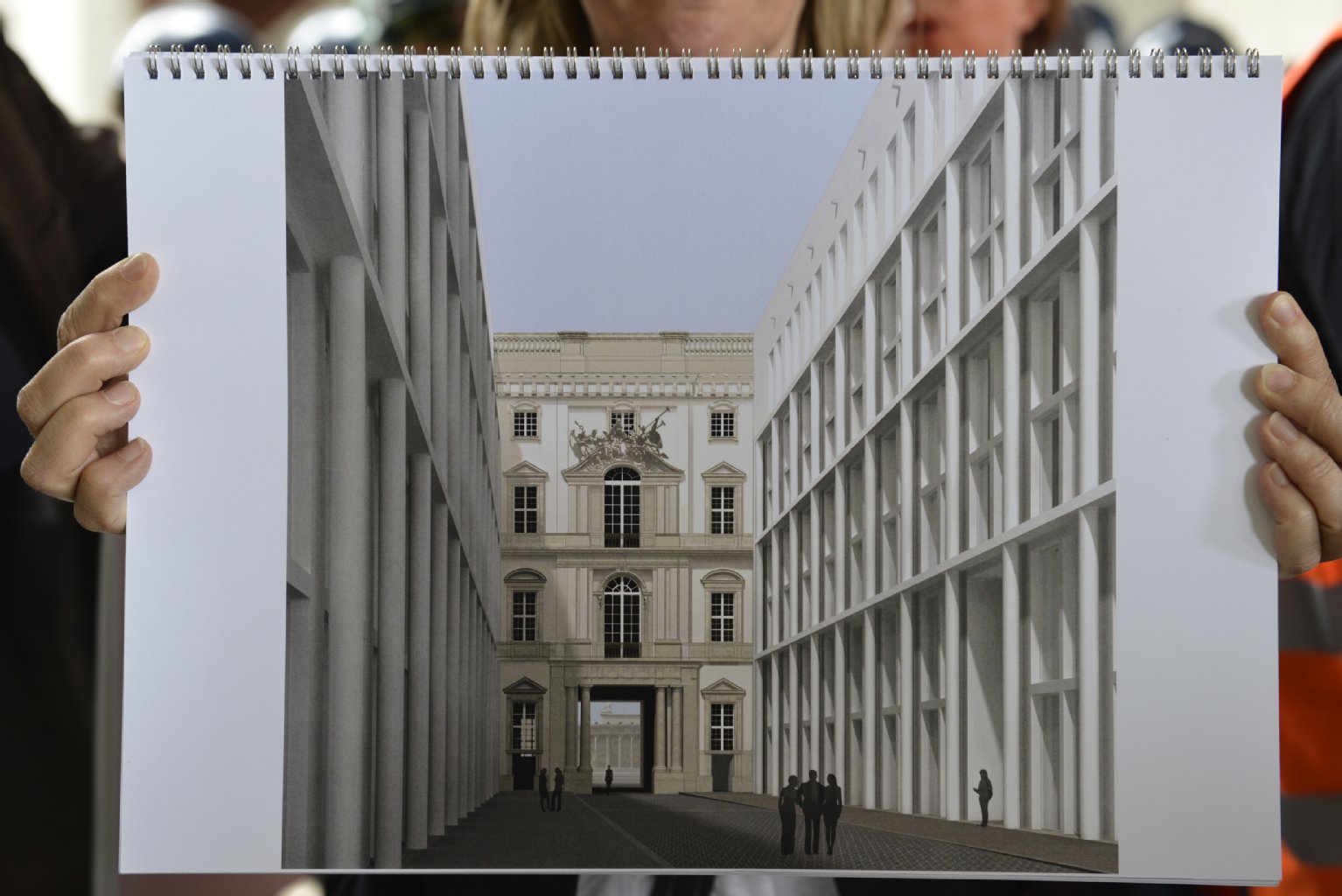 Eine Animation zeigt die künftige Schloss-Pracht von innen.